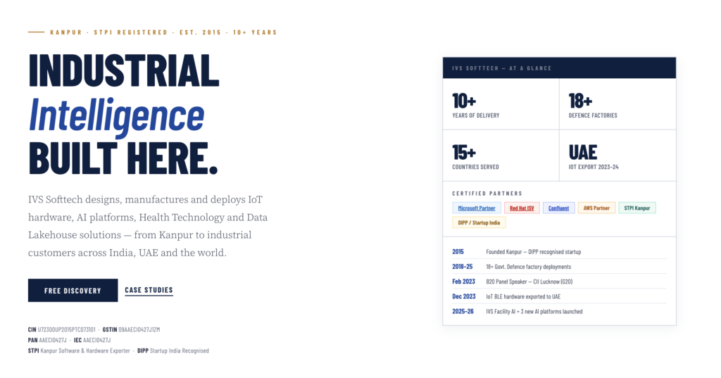10+ Years
Industrial
Intelligence
Built Here